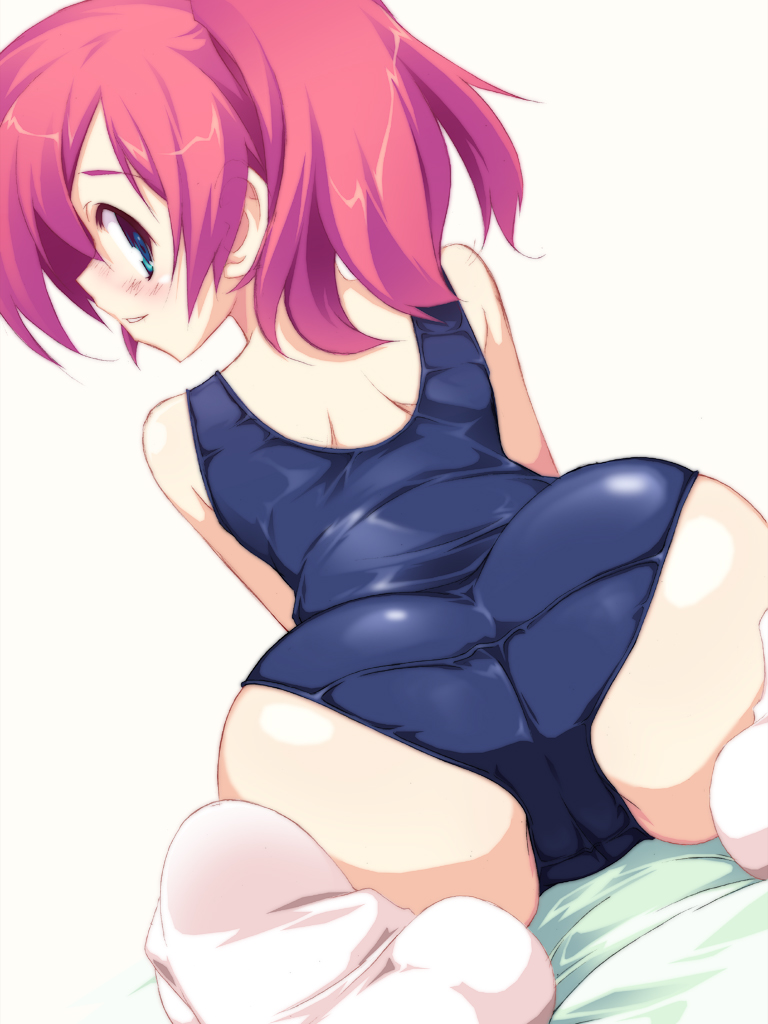 二次ロリ少女をプールや水辺以外でスク水姿にして別の目的でスクール水着を味わっちゃう二次エロ画像-31