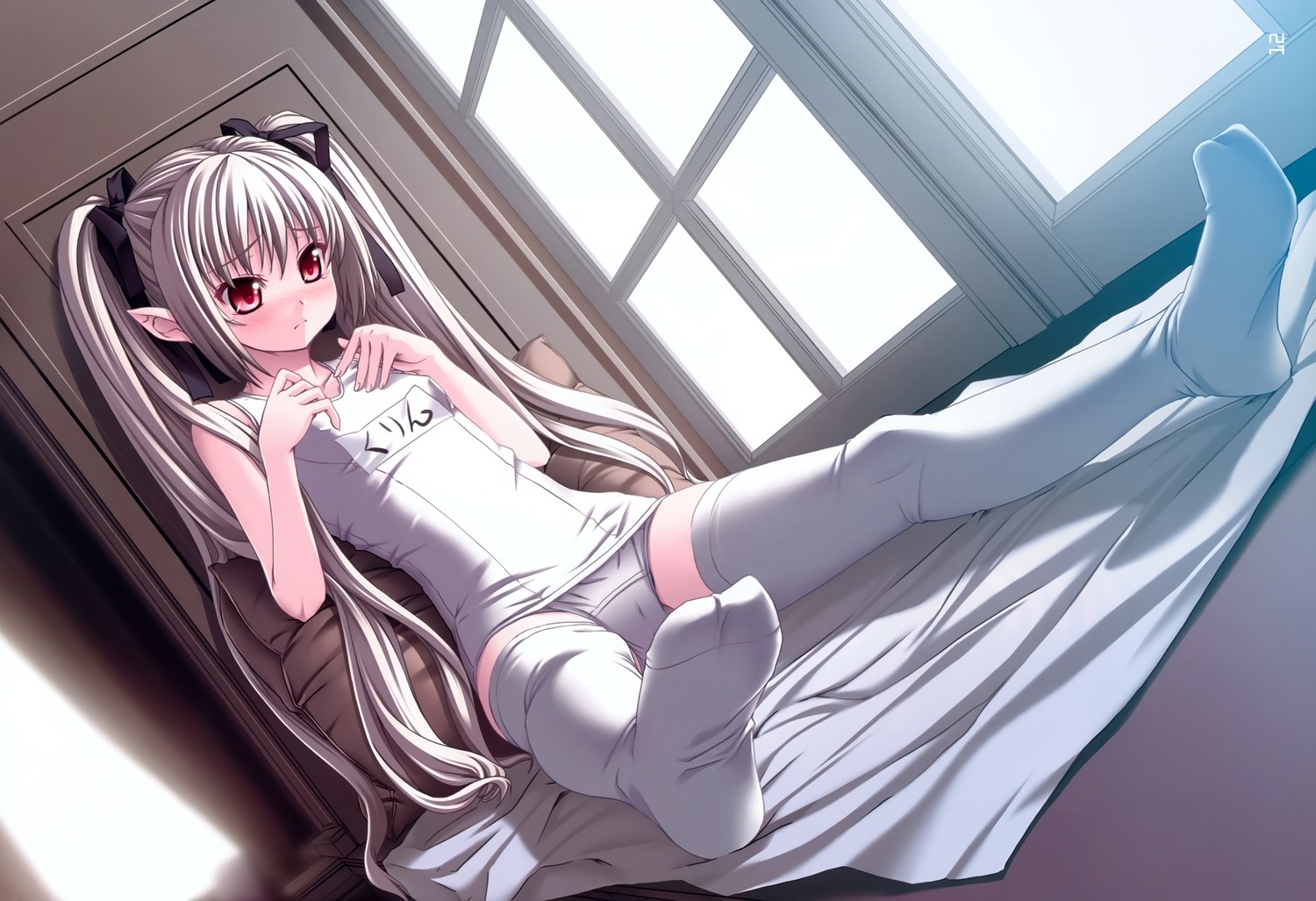 二次ロリ少女をプールや水辺以外でスク水姿にして別の目的でスクール水着を味わっちゃう二次エロ画像-33