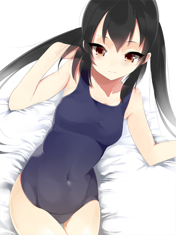 二次ロリ少女をプールや水辺以外でスク水姿にして別の目的でスクール水着を味わっちゃう二次エロ画像-35