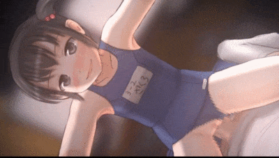 二次ロリ少女をプールや水辺以外でスク水姿にして別の目的でスクール水着を味わっちゃう二次エロ画像-39