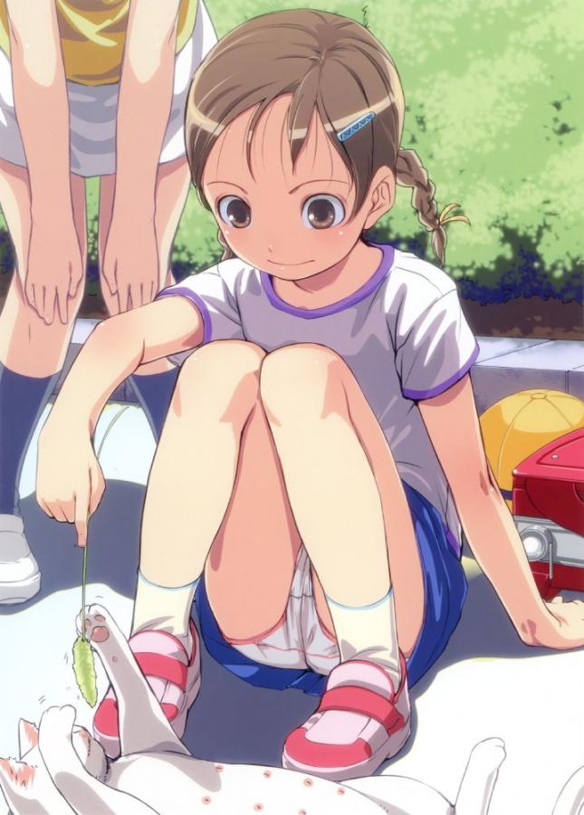 二次ロリランドセル女子小学生の女児ショーツやパンツやパンツの中身が見えちゃうエッチなJS二次エロ画像-7