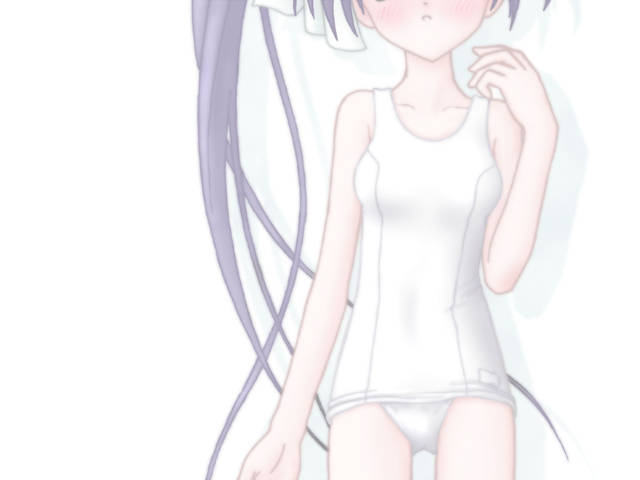 二次ロリ少女が濡れたら透けちゃいそうな白スクール水着を見せてくれる白スクロリ二次エロ画像-3