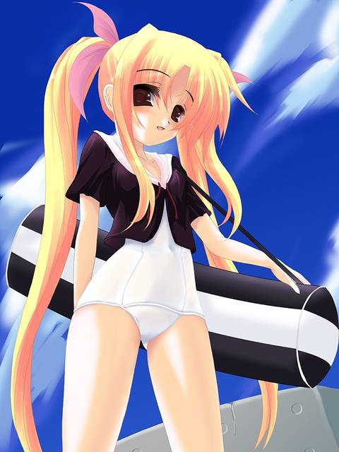 二次ロリ少女が濡れたら透けちゃいそうな白スクール水着を見せてくれる白スクロリ二次エロ画像-18