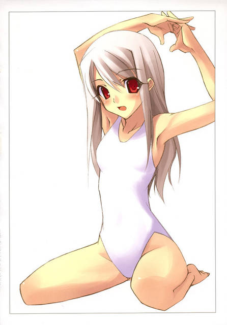 二次ロリ少女が濡れたら透けちゃいそうな白スクール水着を見せてくれる白スクロリ二次エロ画像-20