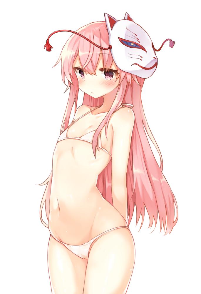 二次ロリ少女の濡れたら透けて丸見えになっちゃうs炉のマイクロビキニでエッチな二次エロ画像-4