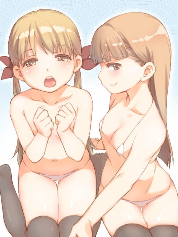 二次ロリ少女の濡れたら透けて丸見えになっちゃうs炉のマイクロビキニでエッチな二次エロ画像-7