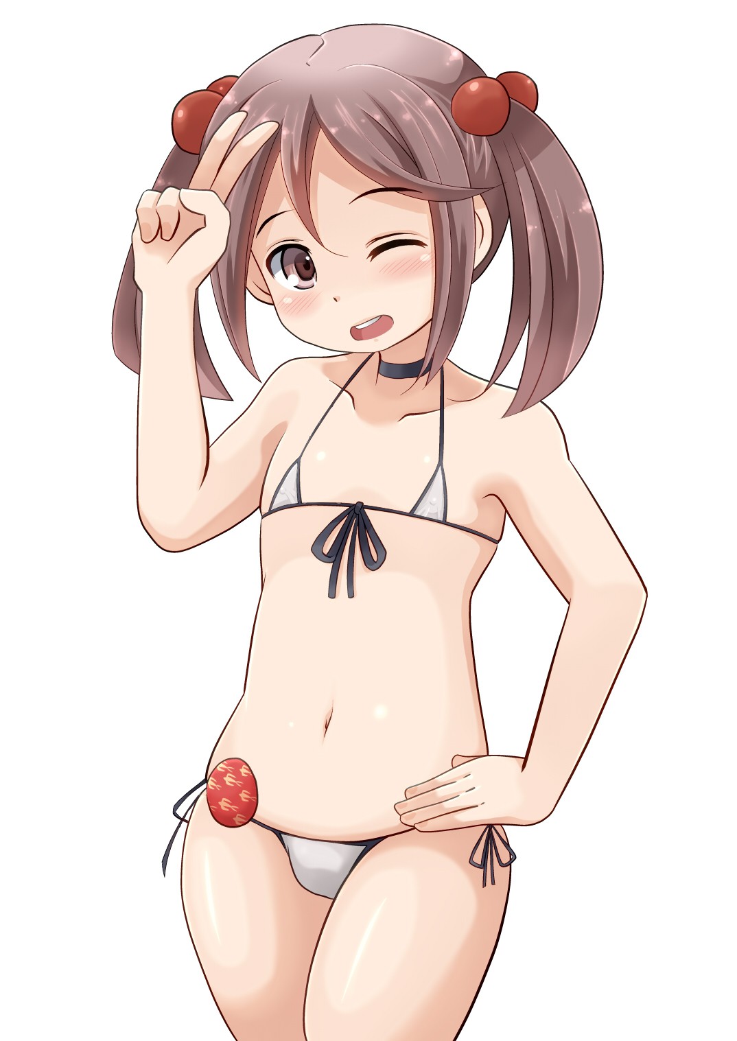 二次ロリ少女の濡れたら透けて丸見えになっちゃうs炉のマイクロビキニでエッチな二次エロ画像-31