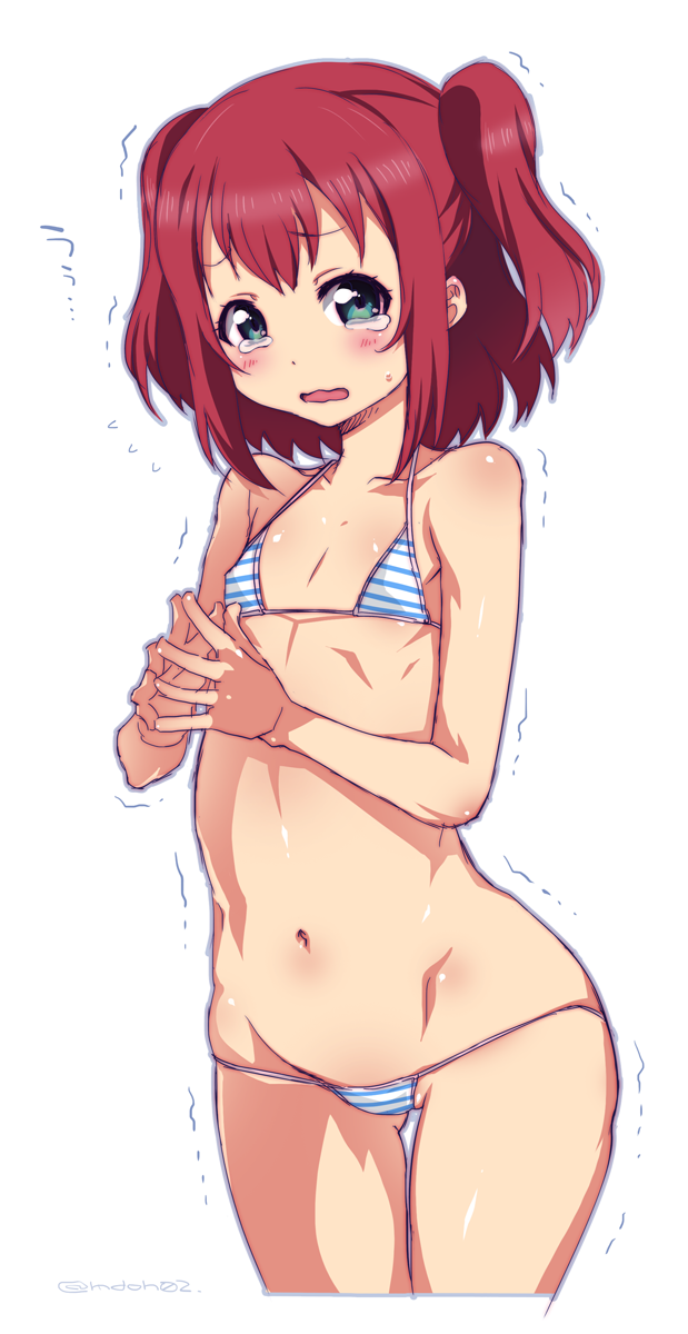 二次ロリ少女の濡れたら透けて丸見えになっちゃうs炉のマイクロビキニでエッチな二次エロ画像-39