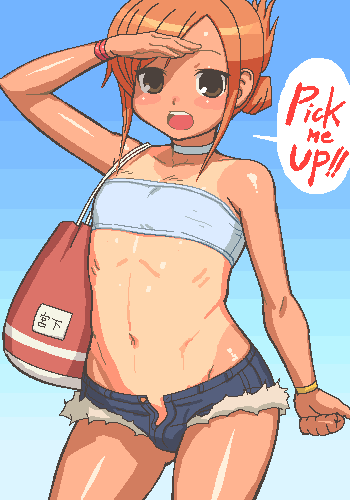 二次ロリ少女のショートパンツやホットパンツ姿がエッチで健康的でボーイッシュな二次エロ画像-2