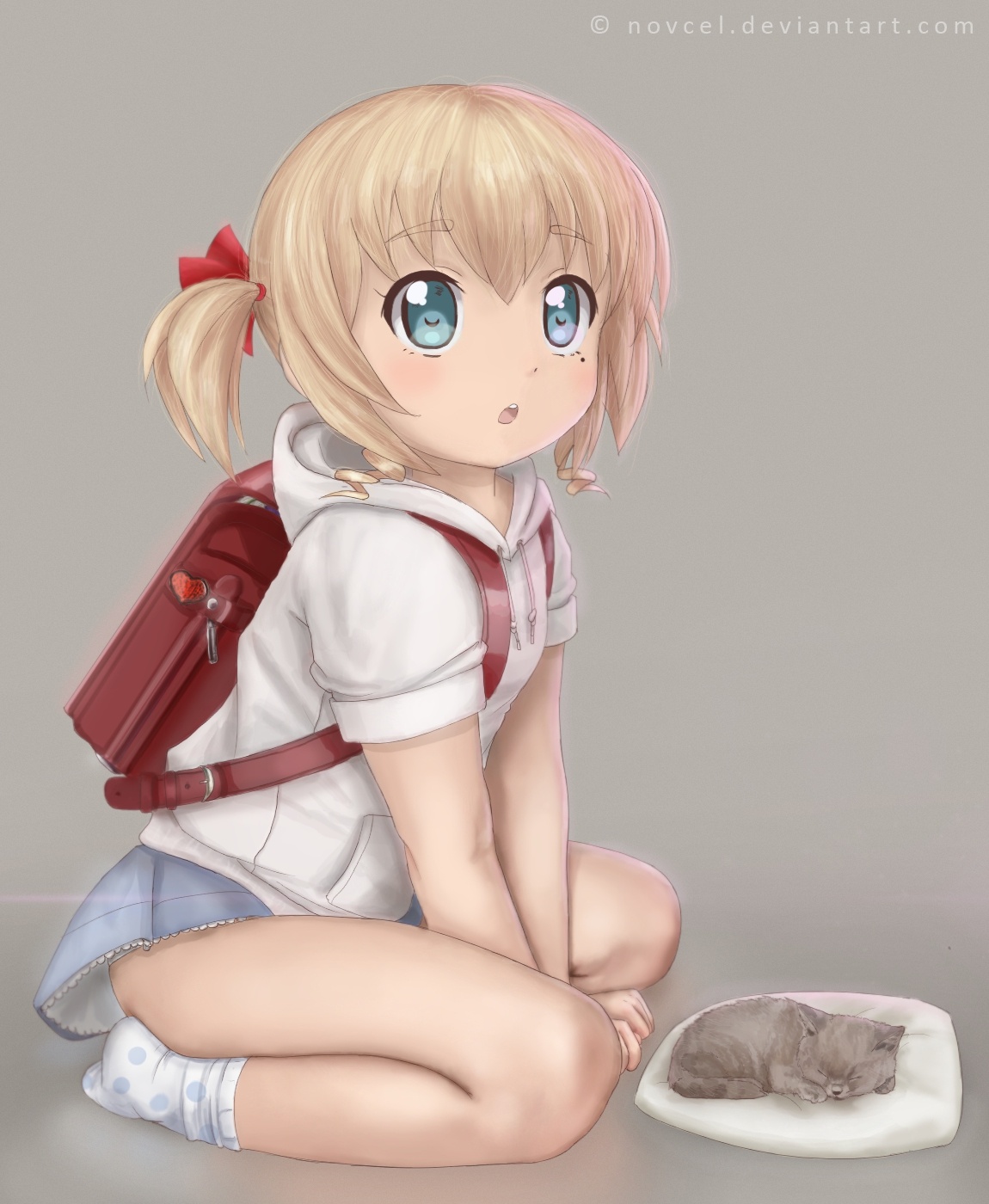 日曜日だしあえてランドセル姿のロリ女子小学生を見て楽しむランドセルJSロリ二次エロ画像-34