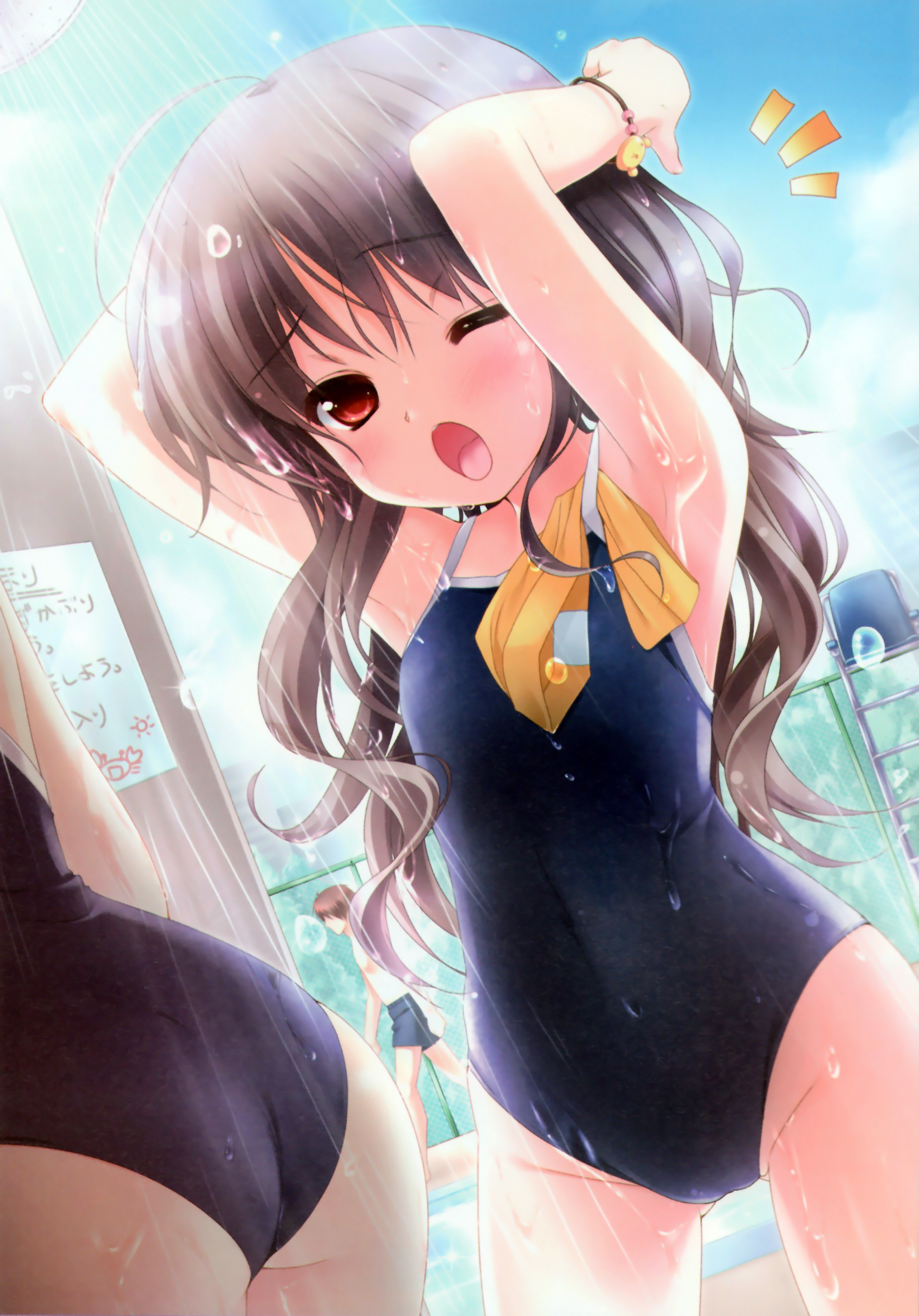 急激に暑すぎるので涼しげな二次ロリ少女の涼しげに見えるスク水二次エロ画像-1