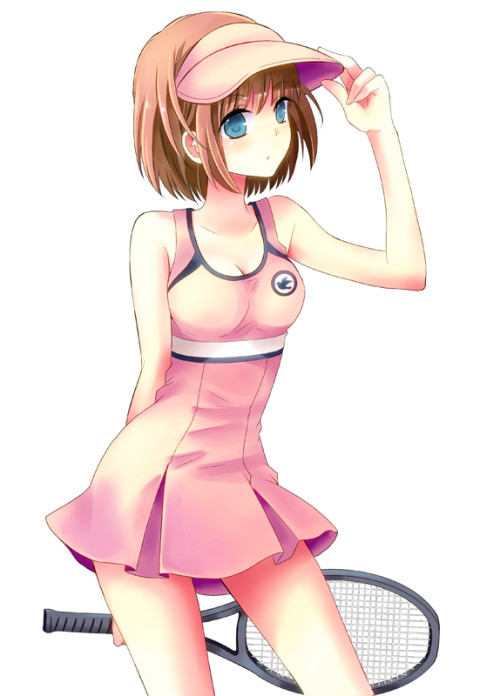 二次テニスウェア美少女のアンダースコートでも興奮しちゃう健康的でエッチな二次エロ画像-5