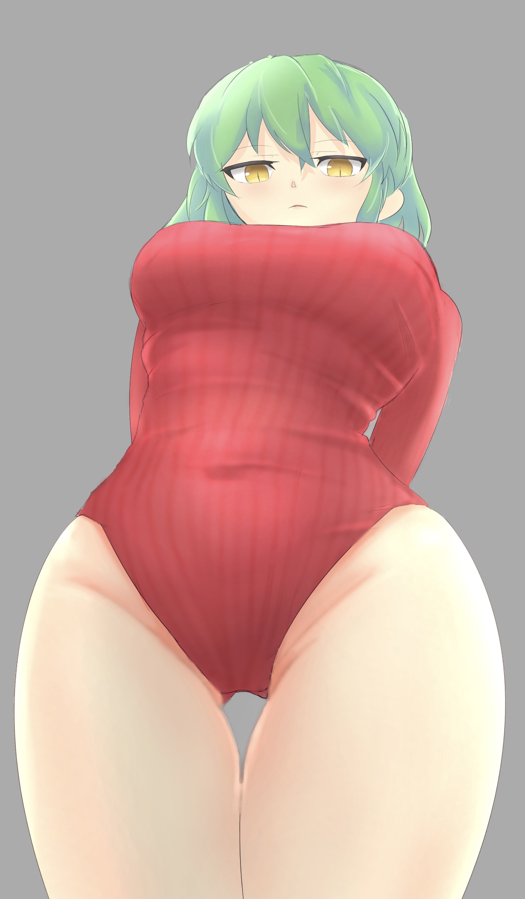 二次美少女が例のヒートテックを着てボディラインのセクシーな二次エロ画像-9