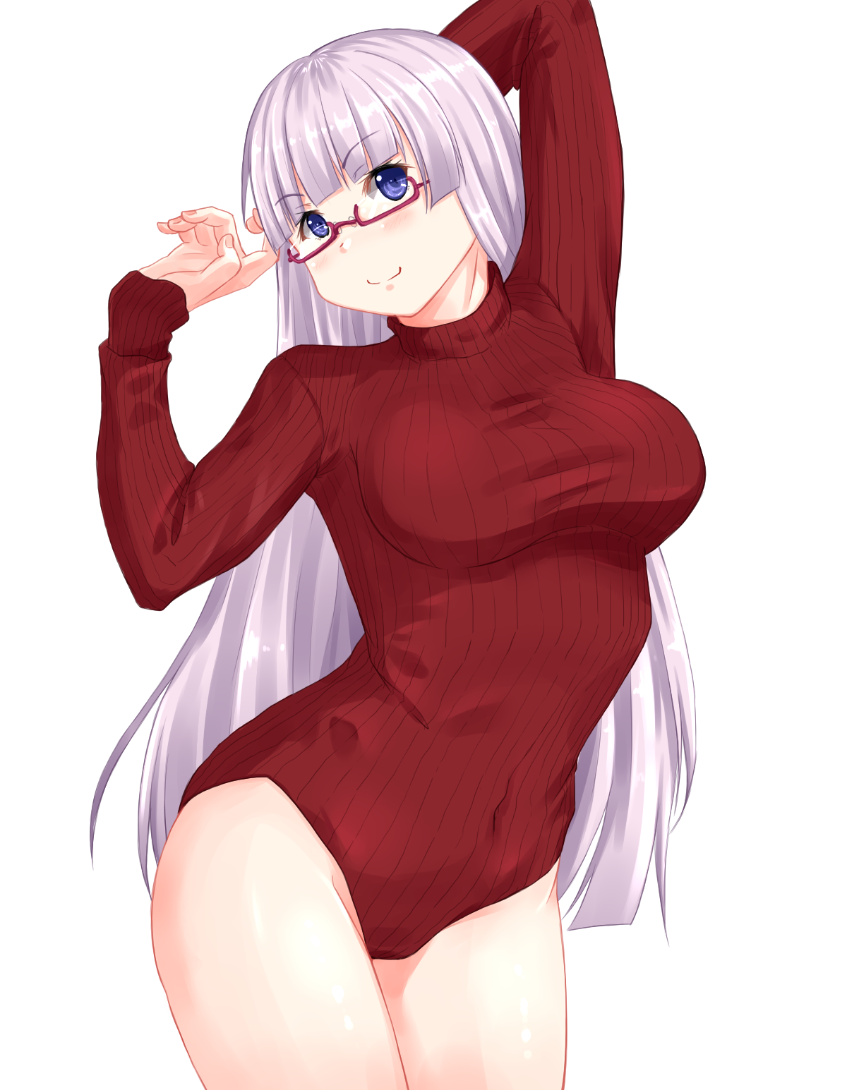 二次美少女が例のヒートテックを着てボディラインのセクシーな二次エロ画像-17