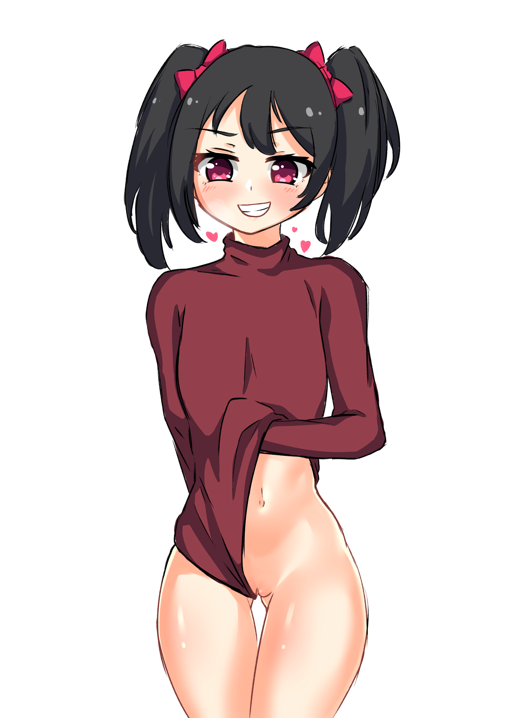 二次美少女が例のヒートテックを着てボディラインのセクシーな二次エロ画像-20