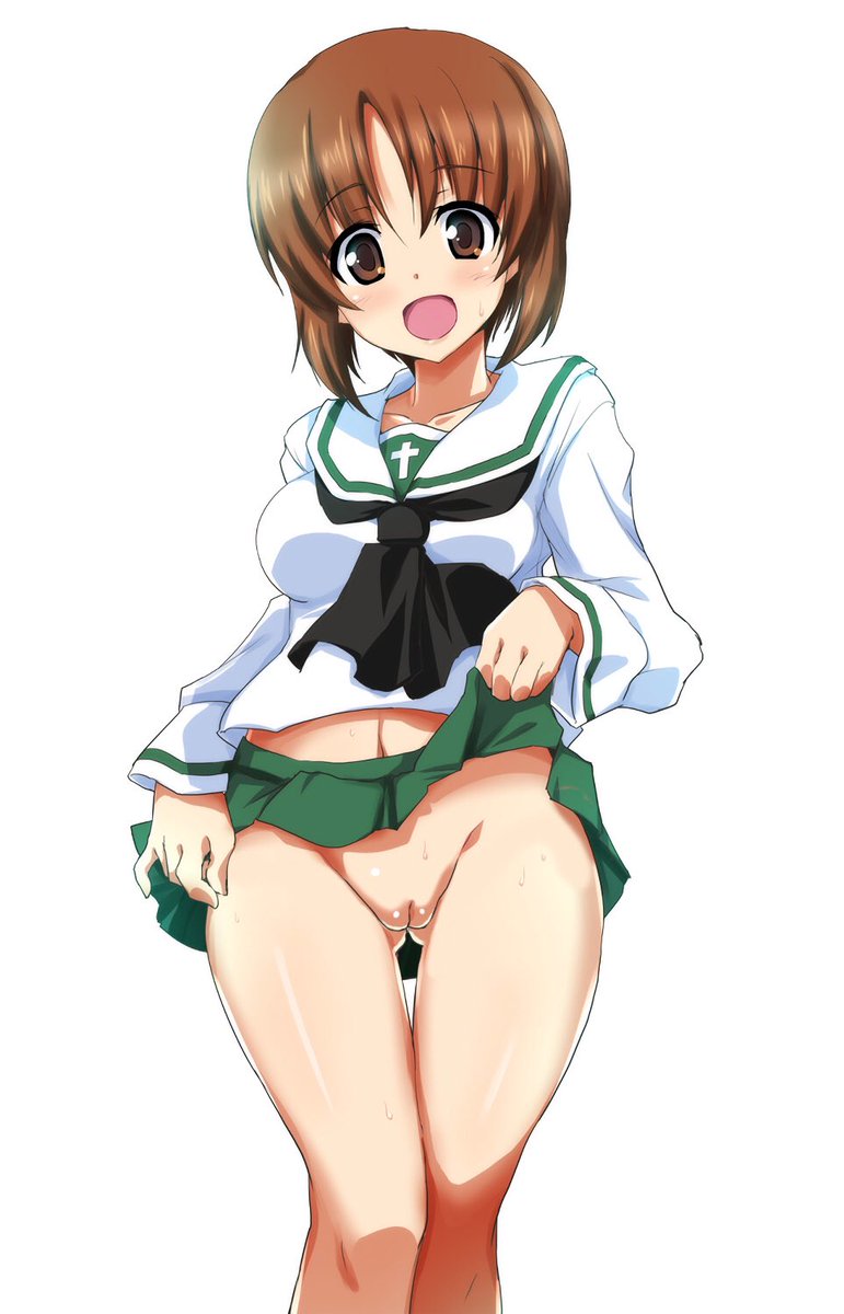 二次制服姿でおマンコ見えちゃうノーパンJCやノーパンJKの露出癖がありそうな二次エロ画像-5