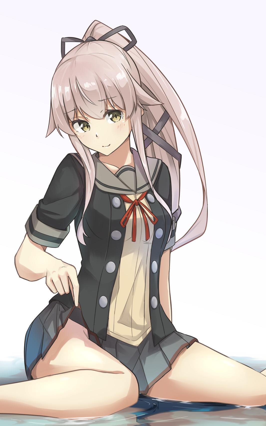 二次制服姿でおマンコ見えちゃうノーパンJCやノーパンJKの露出癖がありそうな二次エロ画像-7