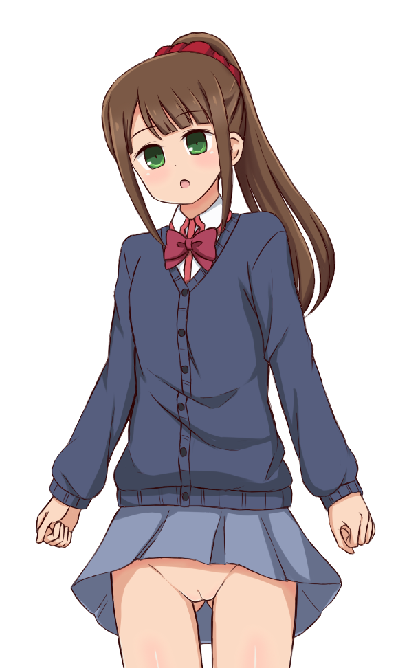 二次制服姿でおマンコ見えちゃうノーパンJCやノーパンJKの露出癖がありそうな二次エロ画像-8