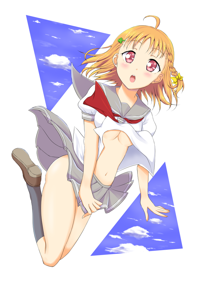 二次制服姿でおマンコ見えちゃうノーパンJCやノーパンJKの露出癖がありそうな二次エロ画像-10