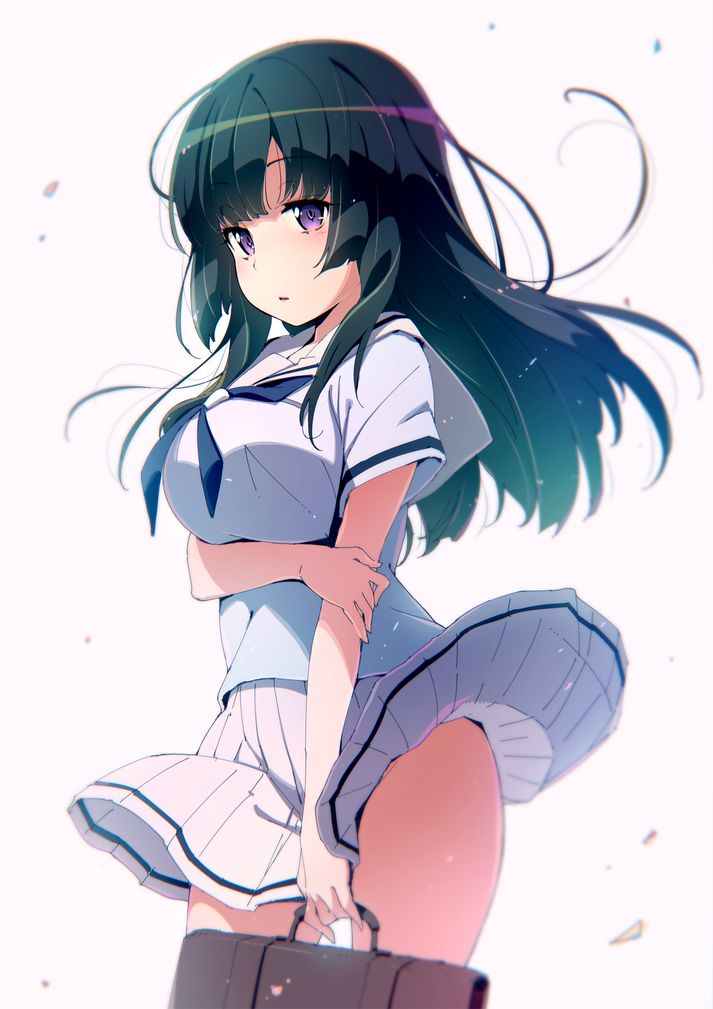 二次制服姿でおマンコ見えちゃうノーパンJCやノーパンJKの露出癖がありそうな二次エロ画像-28