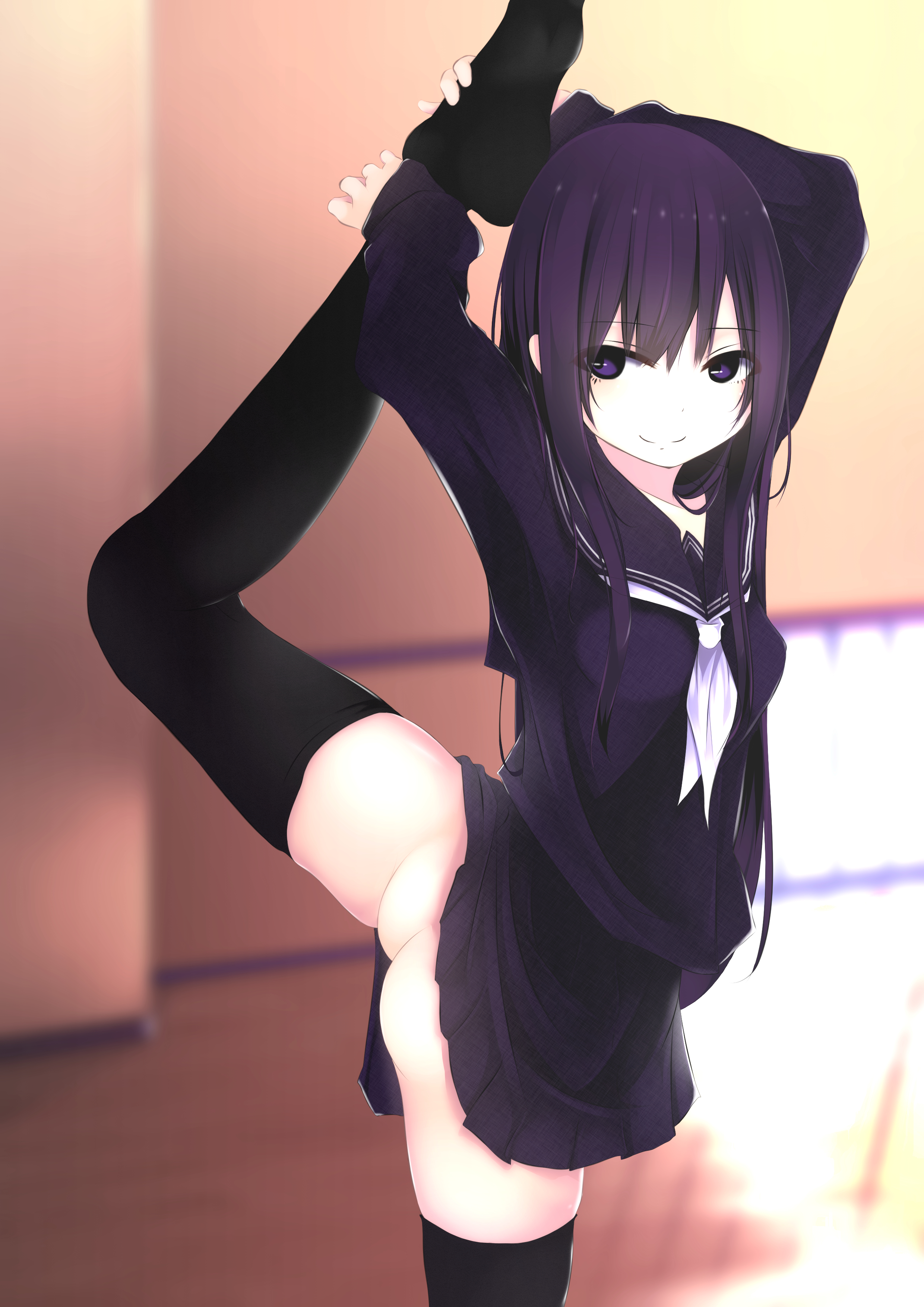二次制服姿でおマンコ見えちゃうノーパンJCやノーパンJKの露出癖がありそうな二次エロ画像-37