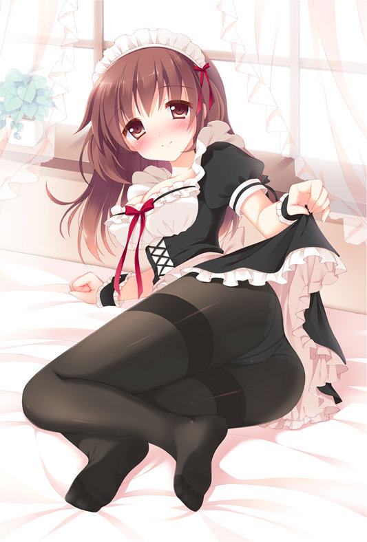 5月10日はメイドの日なのでメイドさんがパンツを恥ずかしそうにたくし上げて見せるお仕事の二次エロ画像-6