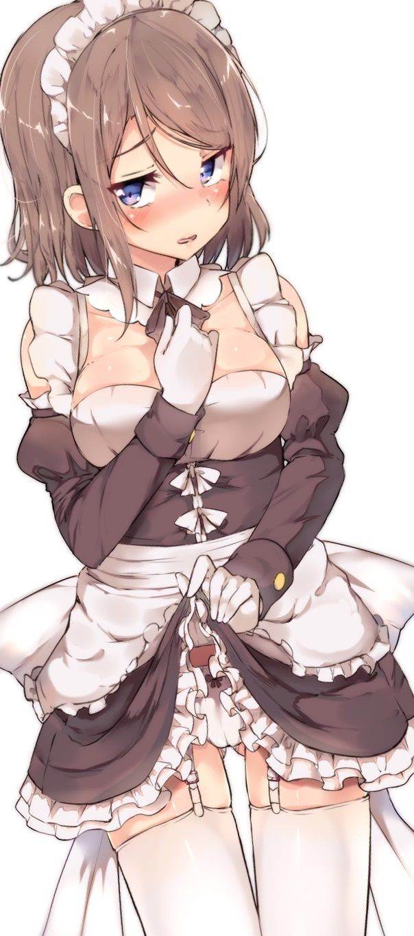 5月10日はメイドの日なのでメイドさんがパンツを恥ずかしそうにたくし上げて見せるお仕事の二次エロ画像-16