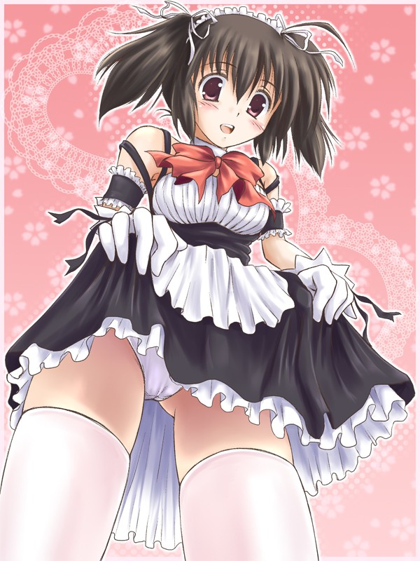 5月10日はメイドの日なのでメイドさんがパンツを恥ずかしそうにたくし上げて見せるお仕事の二次エロ画像-20