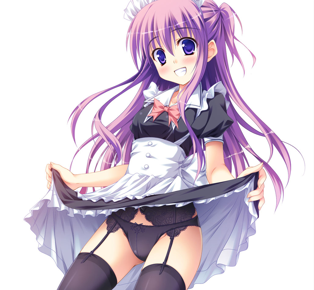 5月10日はメイドの日なのでメイドさんがパンツを恥ずかしそうにたくし上げて見せるお仕事の二次エロ画像-26