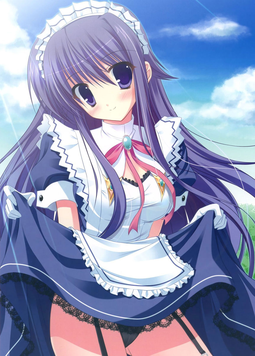 5月10日はメイドの日なのでメイドさんがパンツを恥ずかしそうにたくし上げて見せるお仕事の二次エロ画像-28