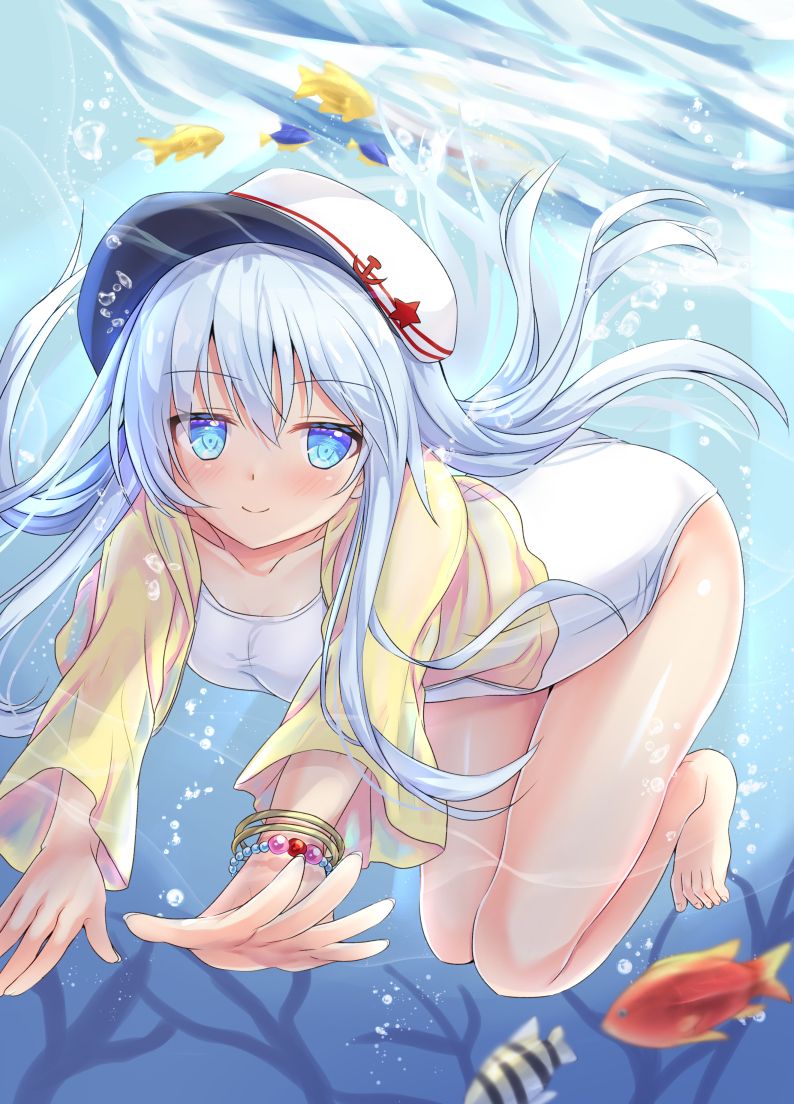 二次ロリ少女の白スクール水着姿で急に気温が上がってきたのを涼しむ白スクロリ二次エロ画像-20