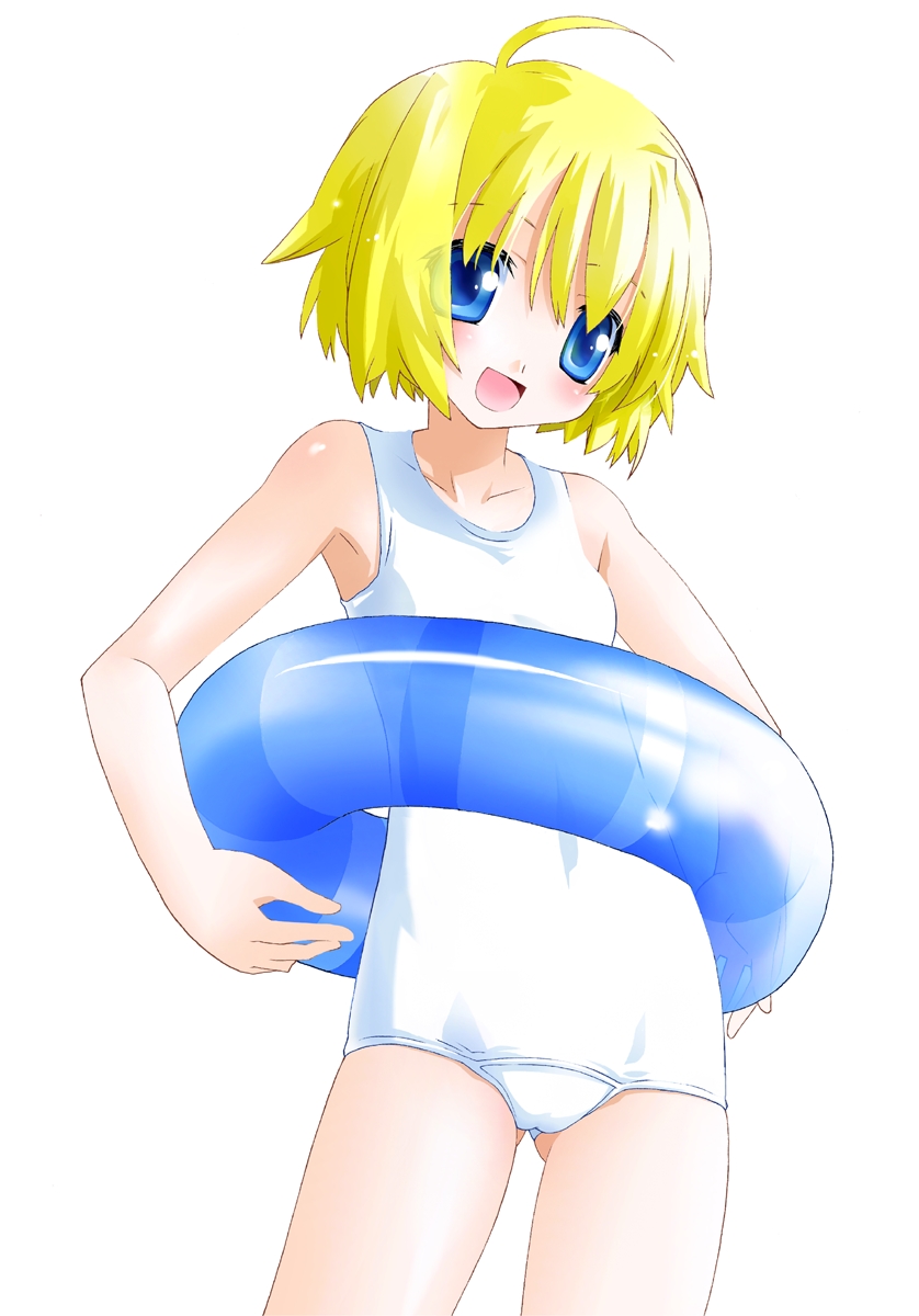 二次ロリ少女の白スクール水着姿で急に気温が上がってきたのを涼しむ白スクロリ二次エロ画像-34