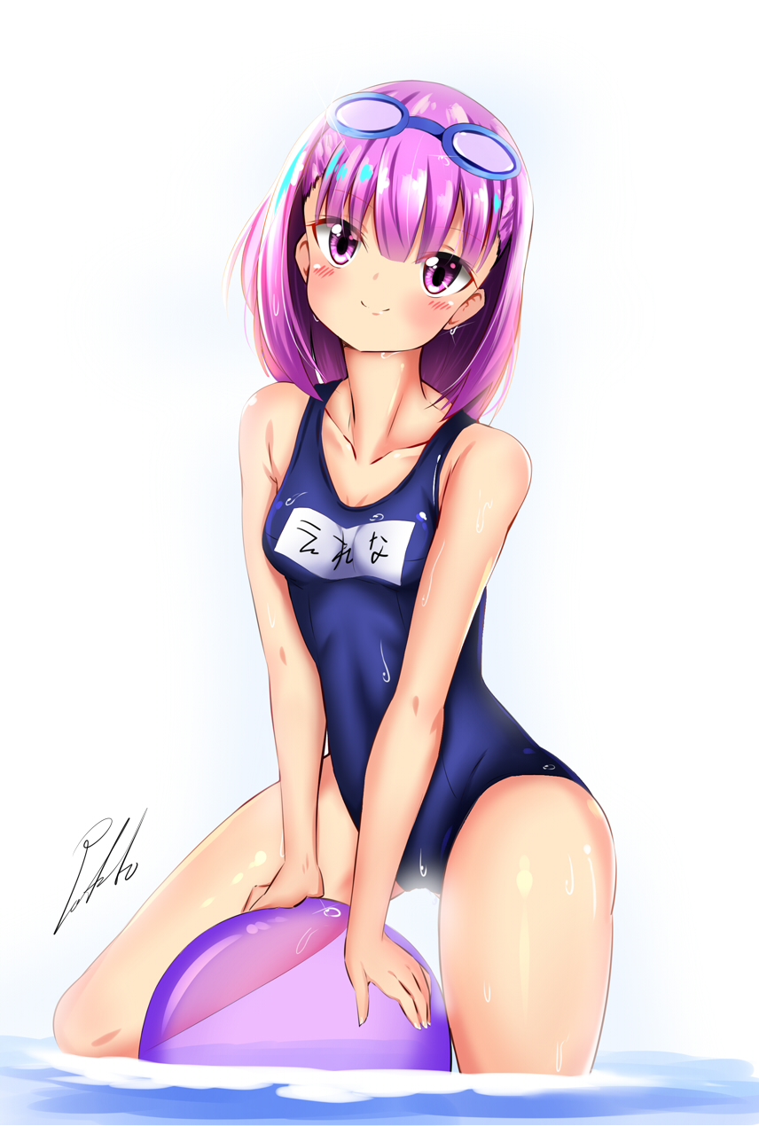 二次ロリ少女の紺色スクール水着姿を外出せずに楽しめるスク水ロリ二次エロ画像-21