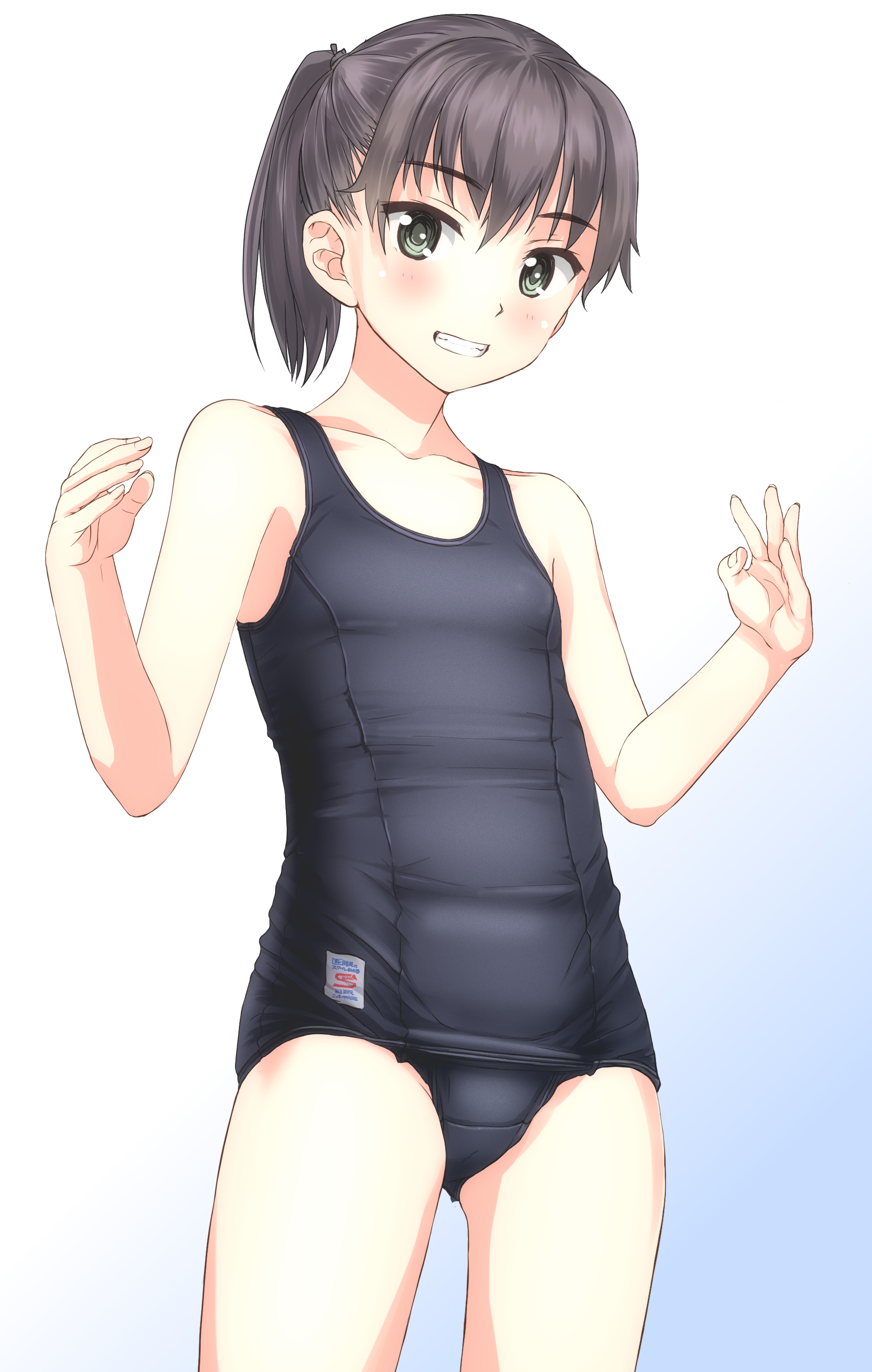 二次ロリ少女の紺色スクール水着姿を外出せずに楽しめるスク水ロリ二次エロ画像-39