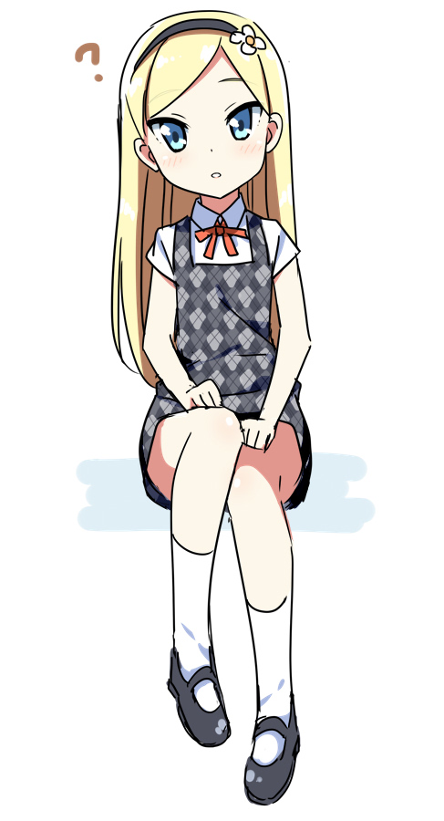 二次ロリ少女が昭和のお嬢様感あるストラップフォーマルシューズやストラップローファー姿の二次エロ画像-3