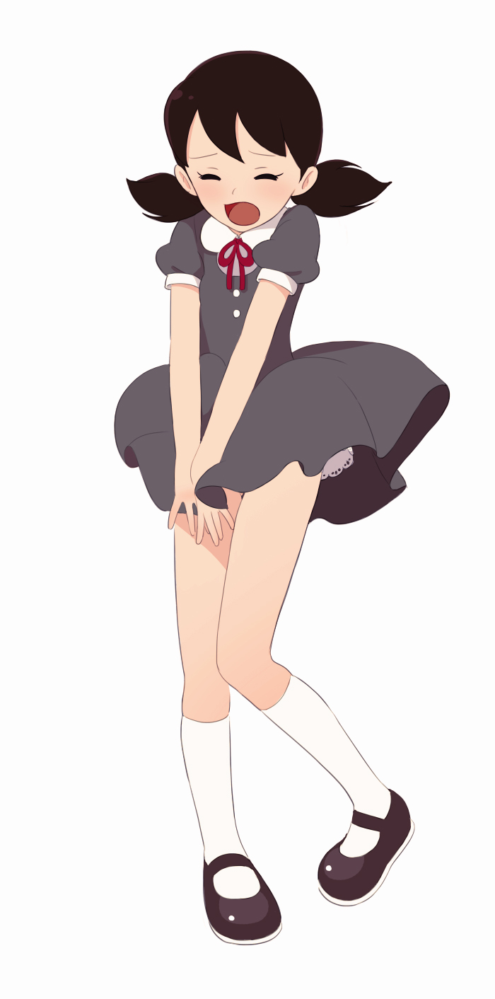 二次ロリ少女が昭和のお嬢様感あるストラップフォーマルシューズやストラップローファー姿の二次エロ画像-7