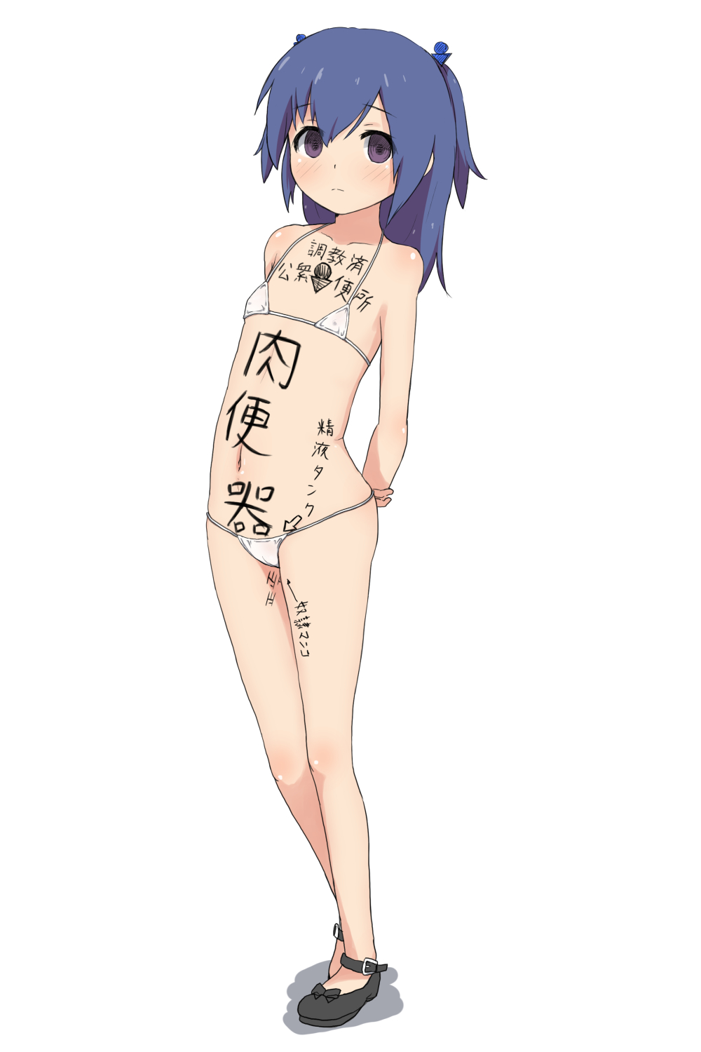 二次ロリ少女が昭和のお嬢様感あるストラップフォーマルシューズやストラップローファー姿の二次エロ画像-8