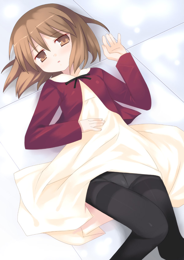 二次ロリ少女のかわいいパンストやタイツから透けて見える下着がたまらない透けパンストロリ二次エロ画像-4