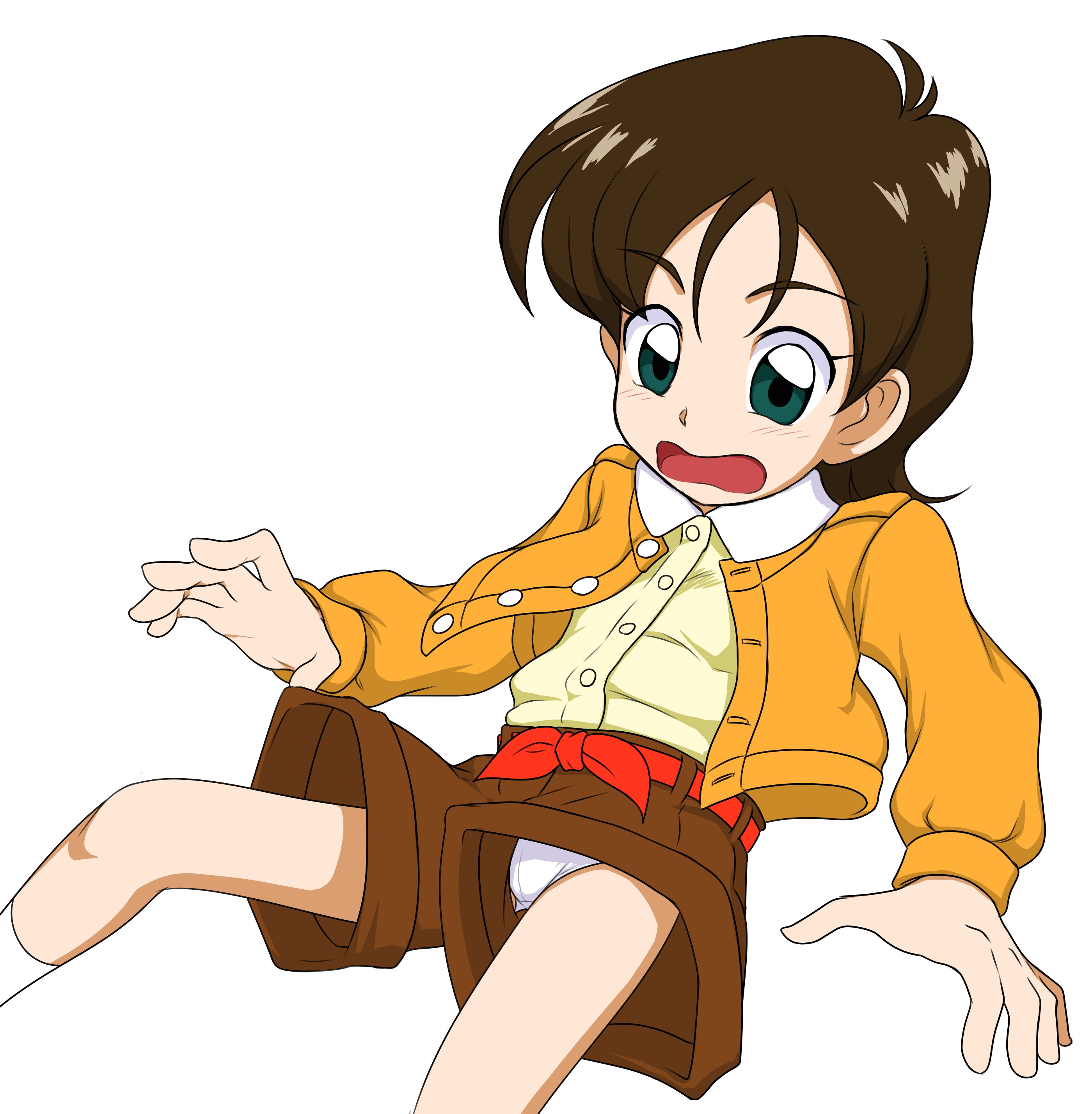 二次ロリ少女のキュロットスカート、太ももと可愛いパンチラが拝めそうでドキドキする二次エロ画像-11