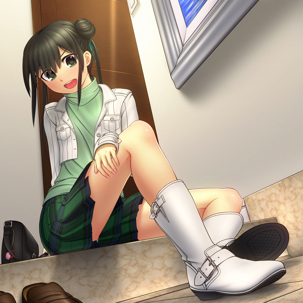 二次ロリ少女のキュロットスカート、太ももと可愛いパンチラが拝めそうでドキドキする二次エロ画像-12