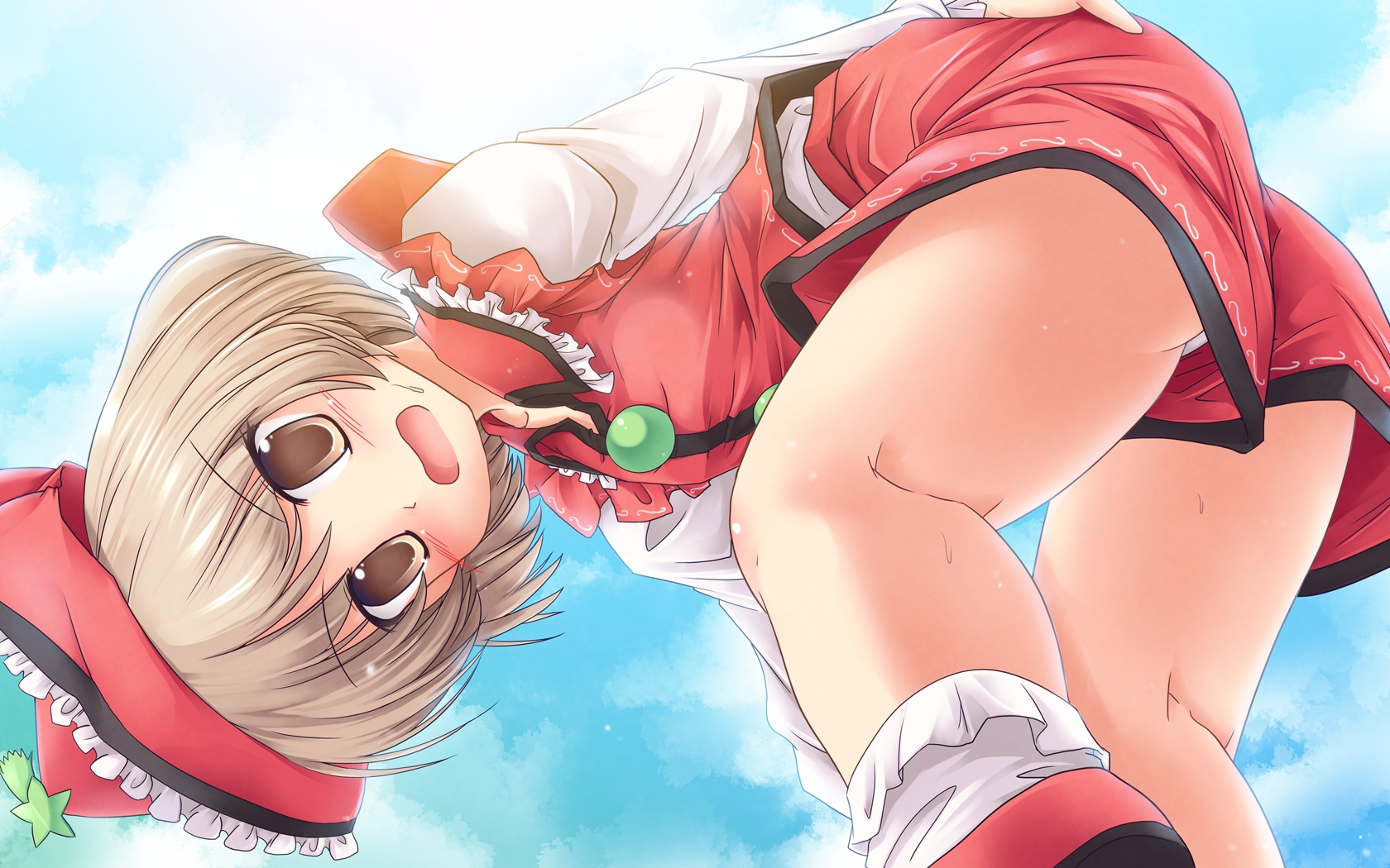 二次ロリ少女のキュロットスカート、太ももと可愛いパンチラが拝めそうでドキドキする二次エロ画像-20