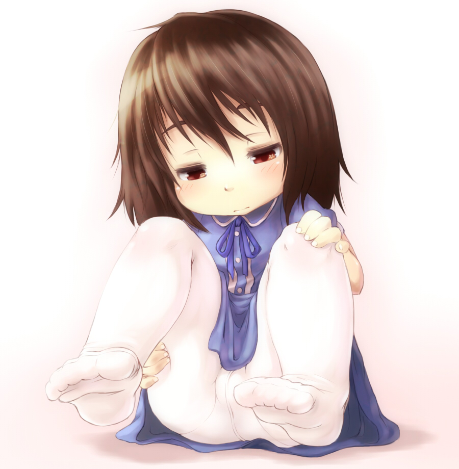 二次ロリ少女の白パンスト白タイツの地肌の透けて桃色かわいいロリ白タイツパンスト二次エロ画像-37