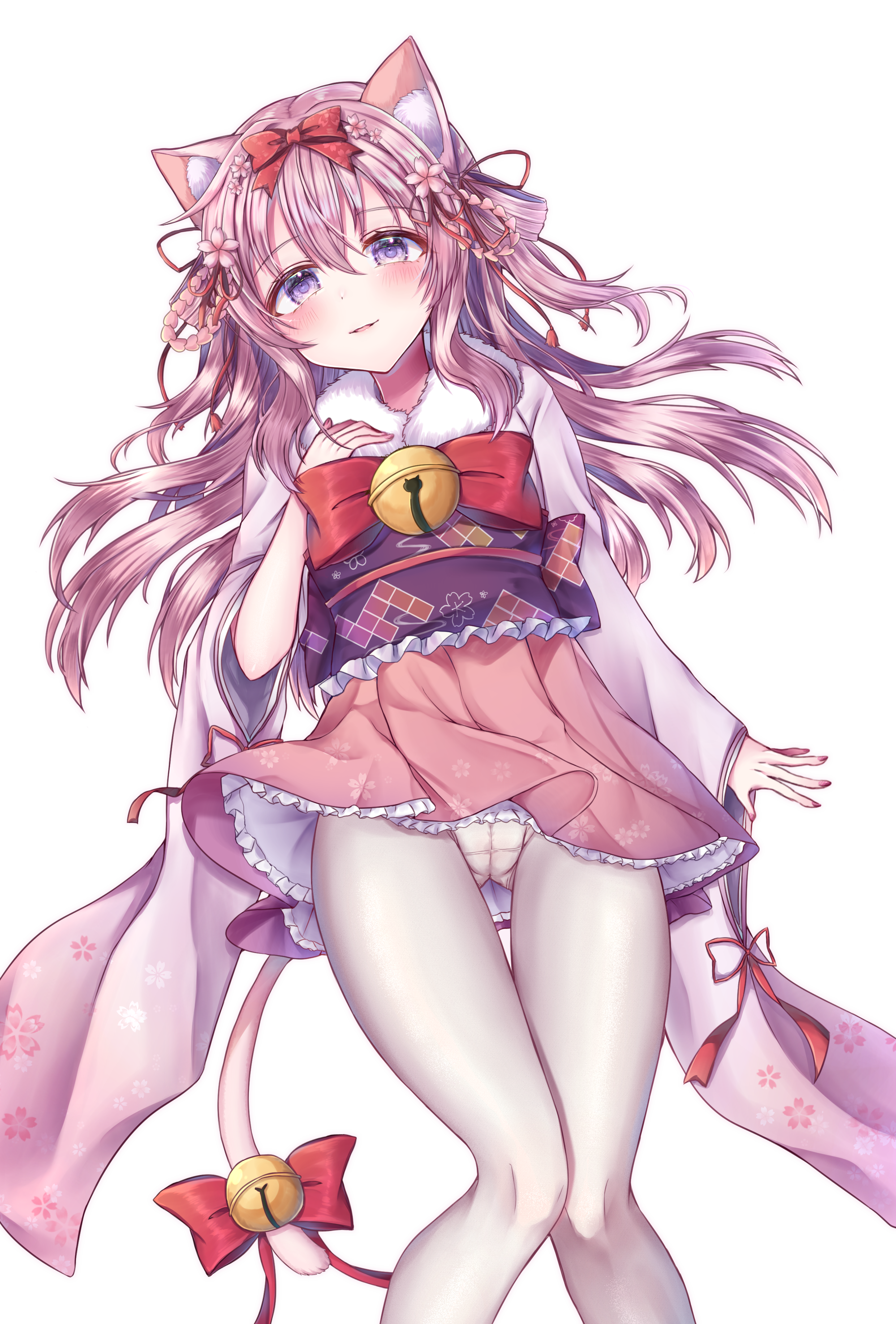 二次ロリ少女の白パンスト白タイツの地肌の透けて桃色かわいいロリ白タイツパンスト二次エロ画像-57