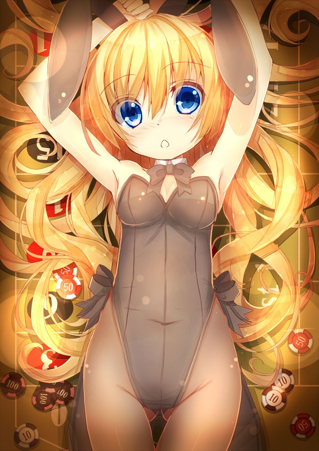 二次ロリ少女のバニーガール姿、ロリバニーレオタードのエッチでかわいい二次エロ画像-35