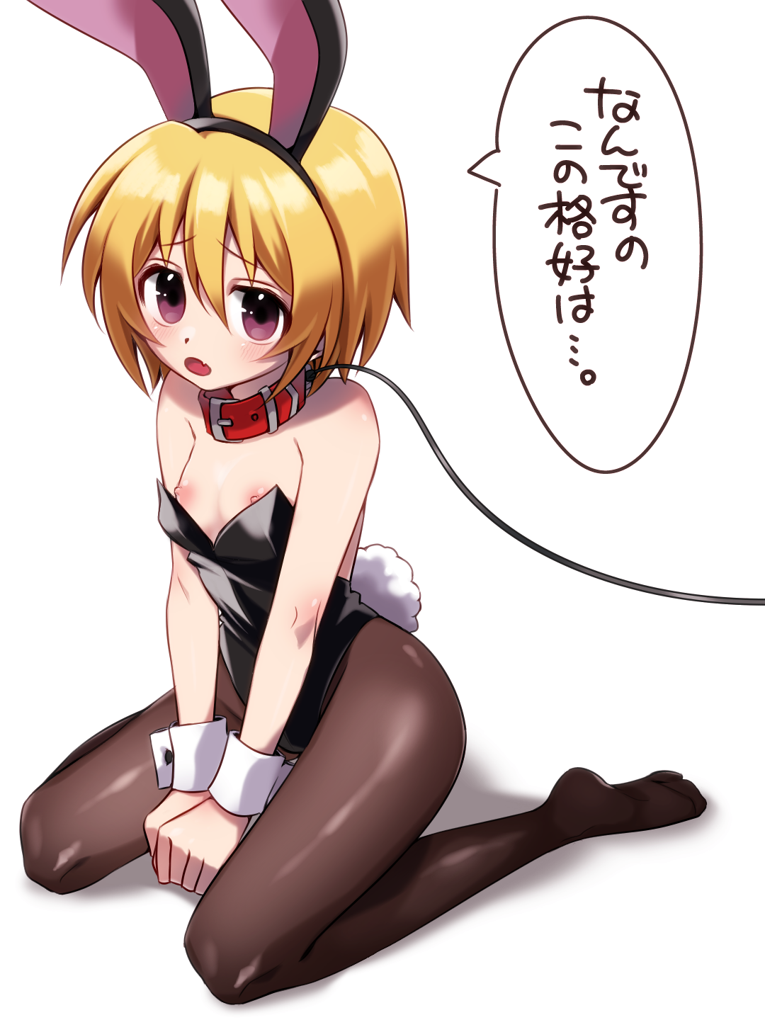 二次ロリ少女のバニーガール姿、ロリバニーレオタードのエッチでかわいい二次エロ画像-71