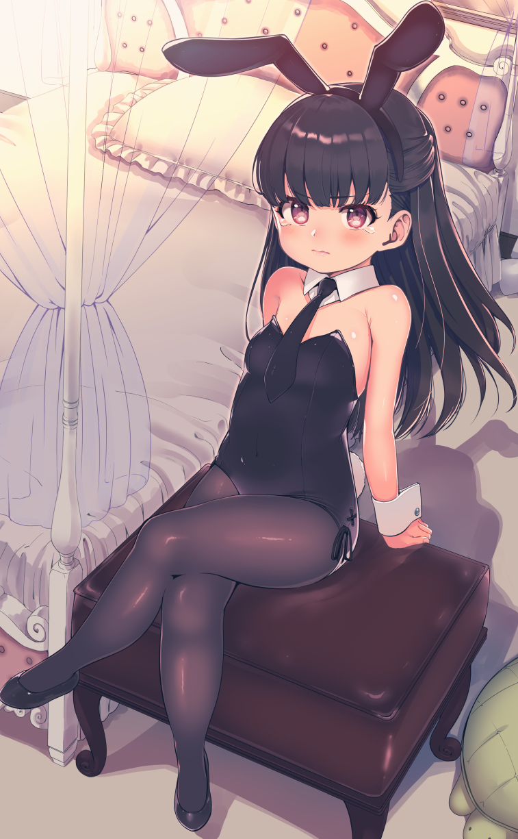 二次ロリ少女のバニーガール姿、ロリバニーレオタードのエッチでかわいい二次エロ画像-72