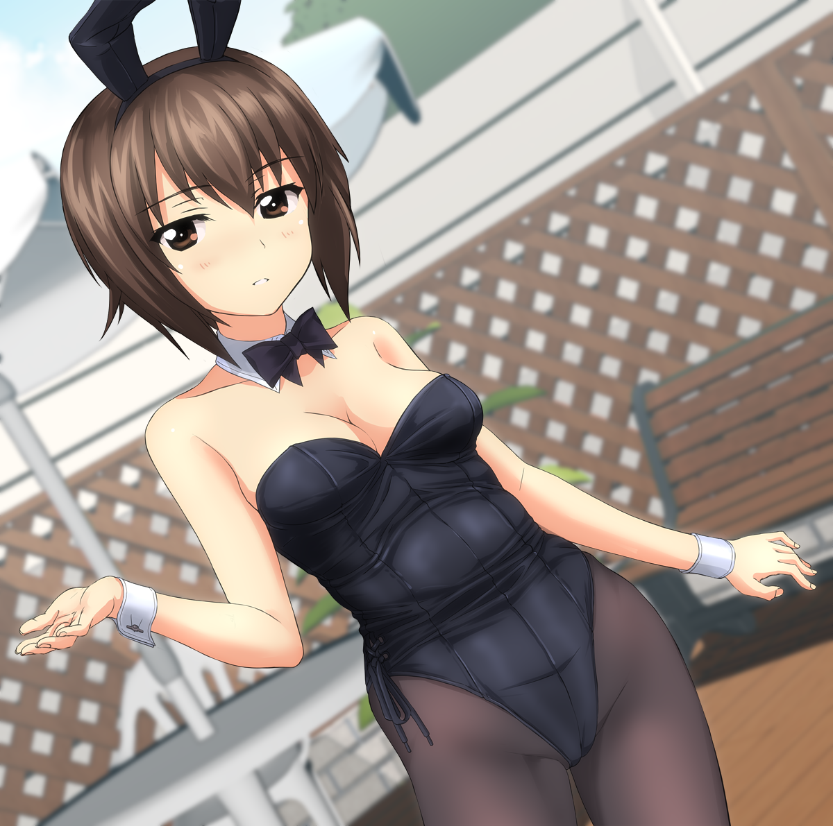 二次ロリ少女のバニーガール姿、ロリバニーレオタードのエッチでかわいい二次エロ画像-74