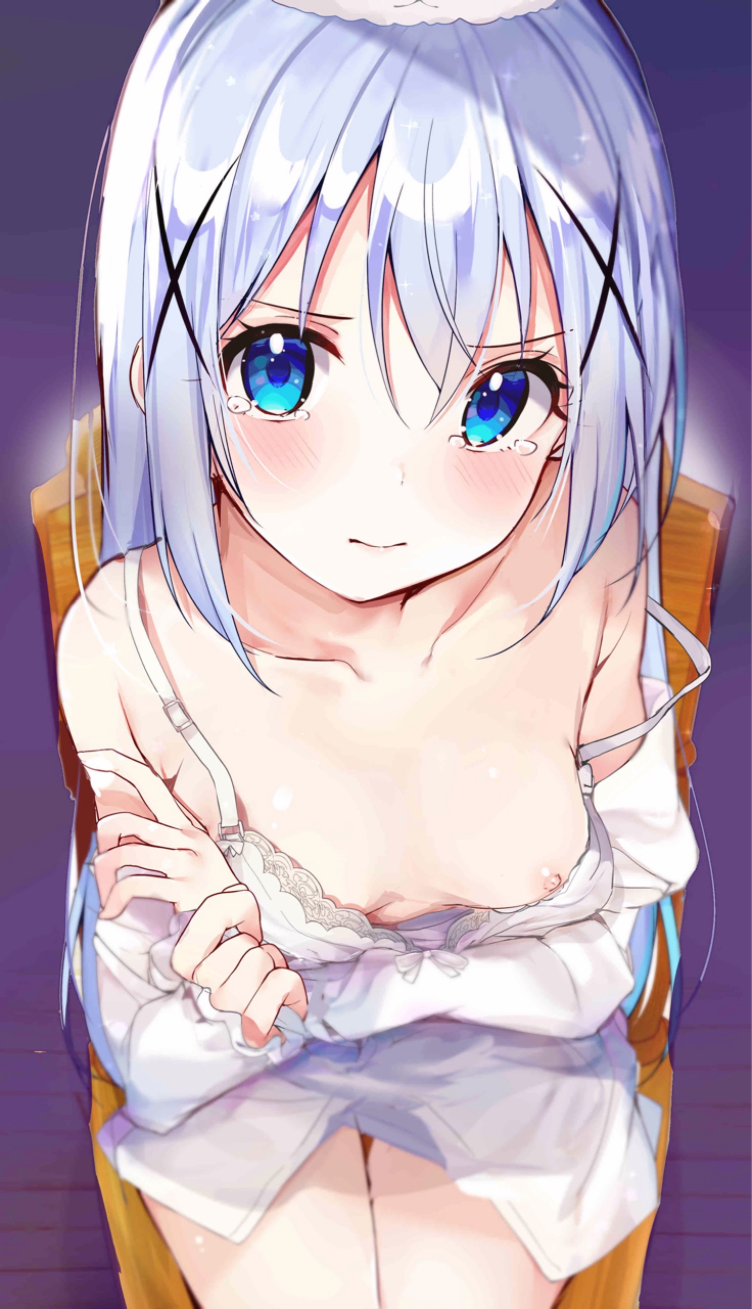 二次ロリ少女がワイシャツやブラウスなどはだけさせちゃって見える素肌やちっぱいにドキドキしちゃう二次エロ画像-31