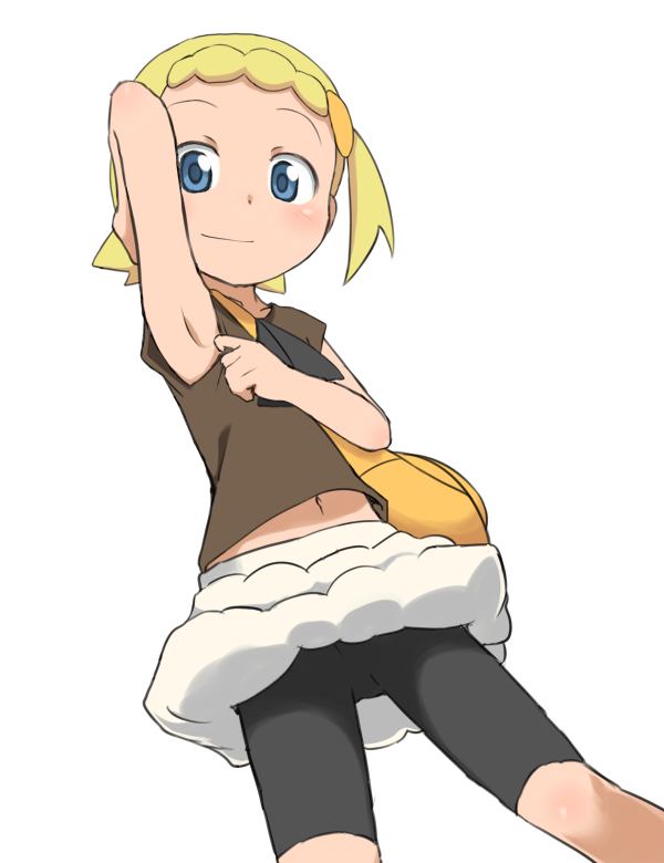 二次ロリスパッツ少女のスジがくっきり食い込んで見えてノーパンか心配なメコスジロリすじスパッツ二次エロ画像-10