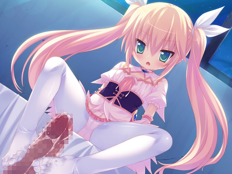 二次ロリ少女によく似合う白タイツが可愛いロリ白タイツふともも二次エロ画像-9